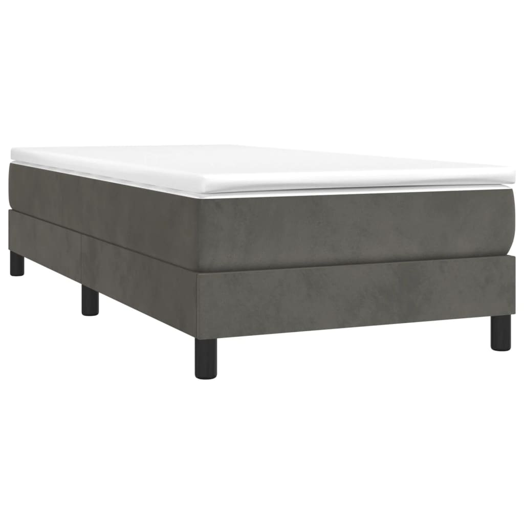 Boxspringbettgestell Dunkelgrau 100x200 cm Samt