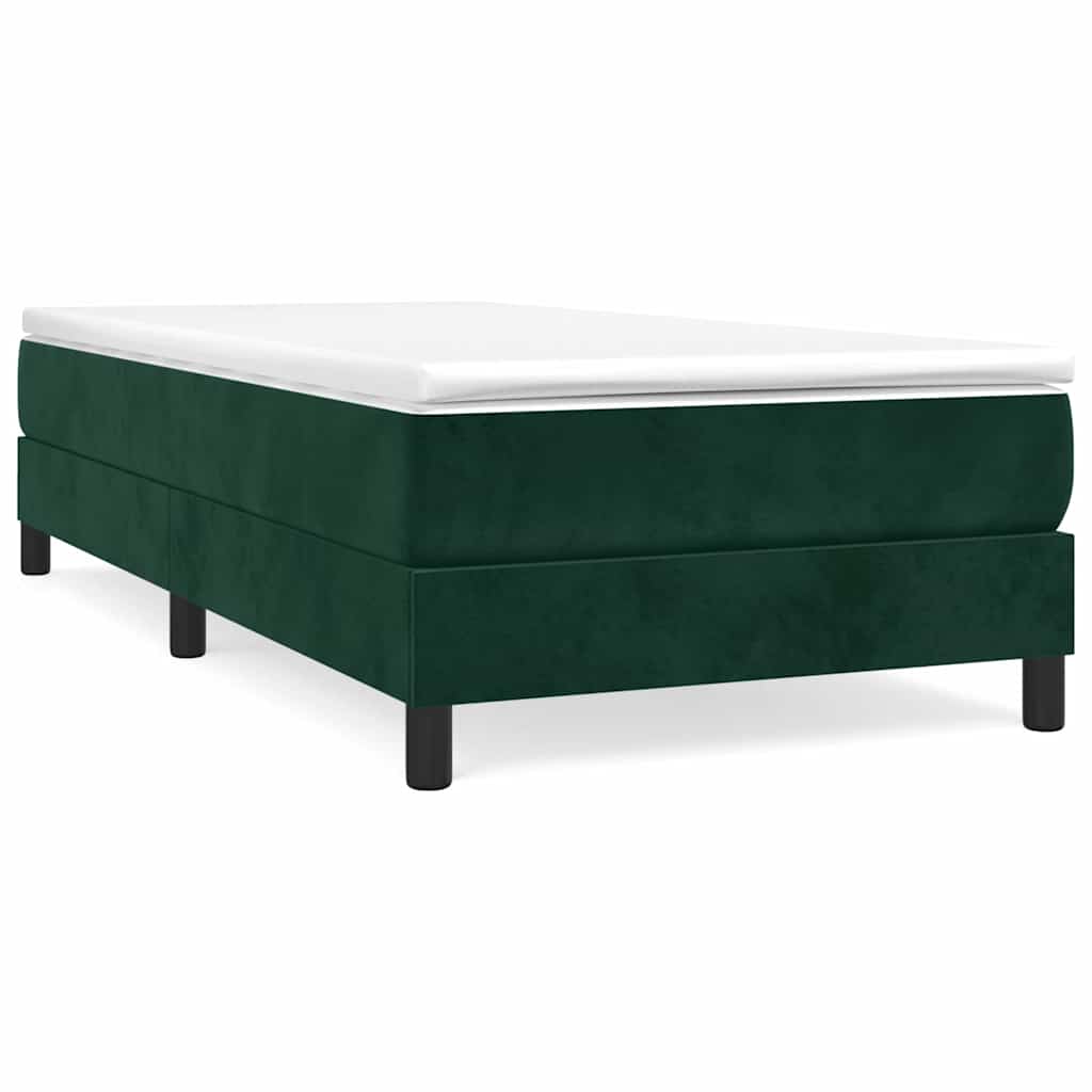 Boxspringbettgestell Dunkelgrün 100x200 cm Samt