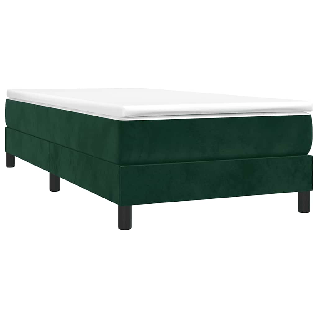 Boxspringbettgestell Dunkelgrün 100x200 cm Samt
