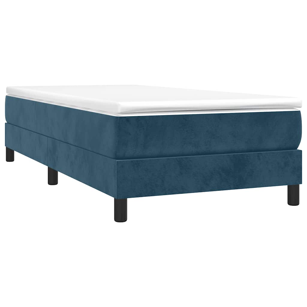 Boxspringbettgestell Dunkelblau 100x200 cm Samt
