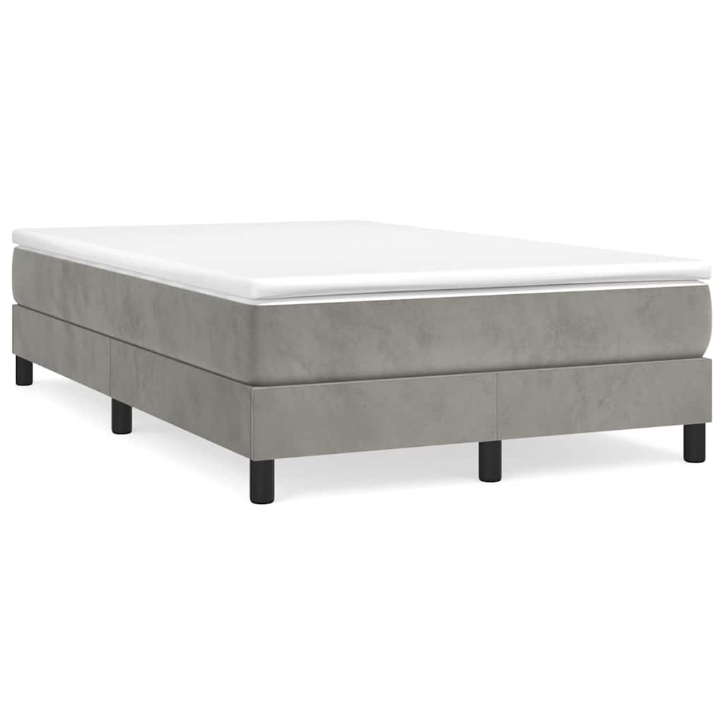 Boxspringbettgestell Hellgrau 120x200 cm Samt