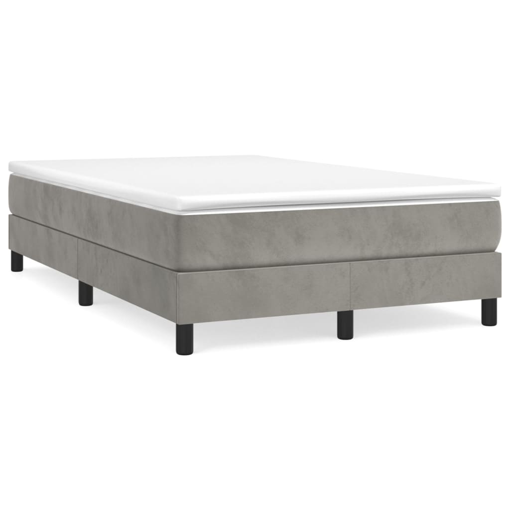 Boxspringbettgestell Hellgrau 120x200 cm Samt