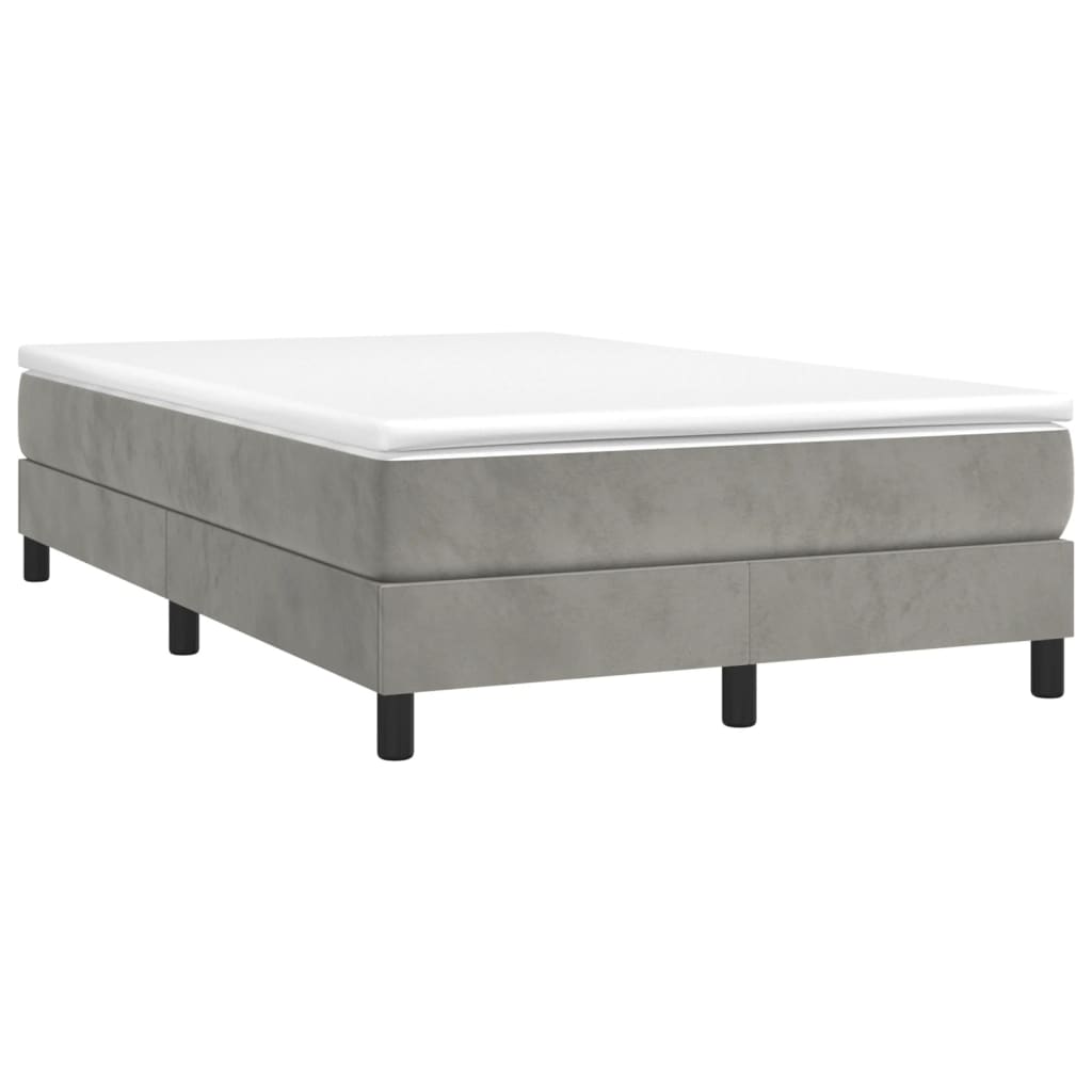 Boxspringbettgestell Hellgrau 120x200 cm Samt