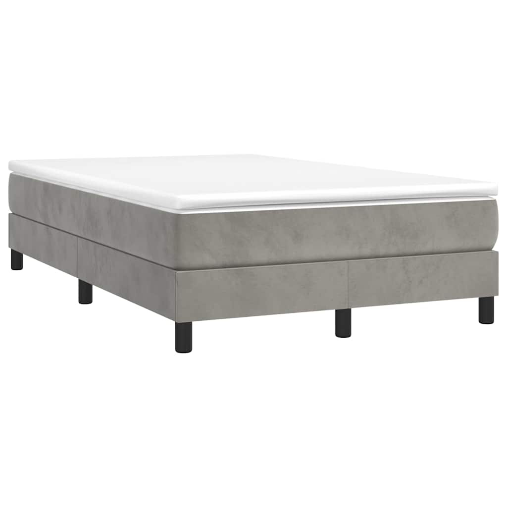 Boxspringbettgestell Hellgrau 120x200 cm Samt