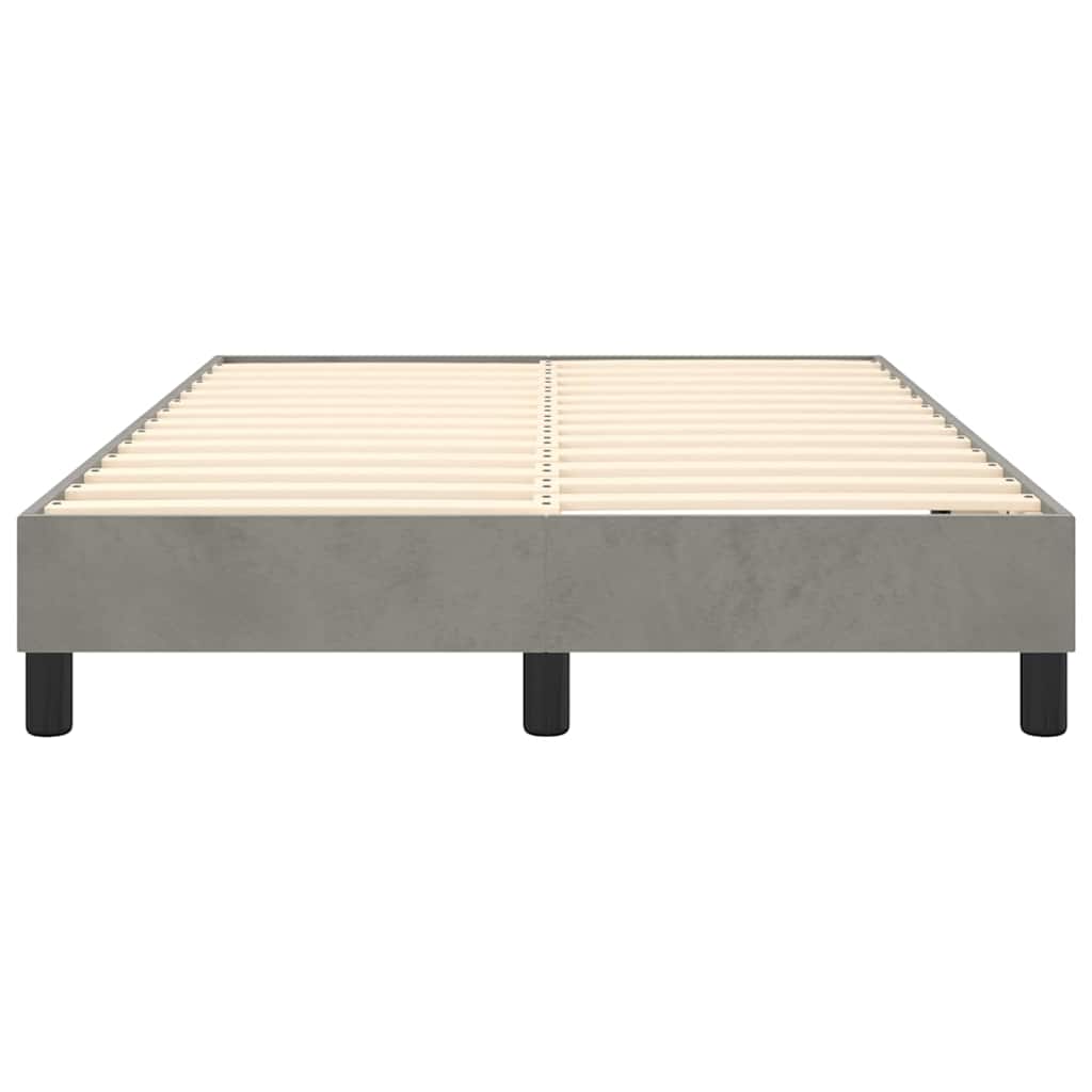 Boxspringbettgestell Hellgrau 120x200 cm Samt