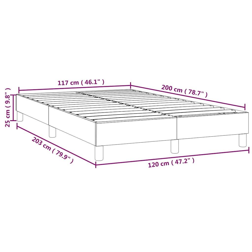 Boxspringbettgestell Rosa 120x200 cm Samt