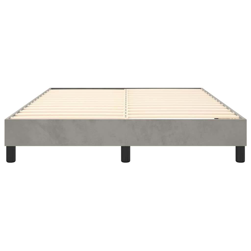 Boxspringbettgestell Hellgrau 140x190 cm Samt