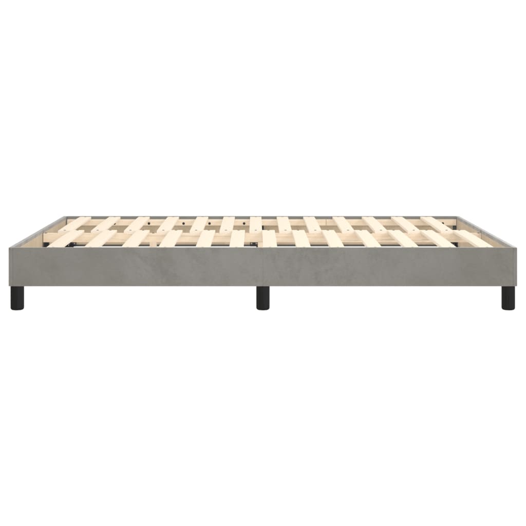 Boxspringbettgestell Hellgrau 140x190 cm Samt
