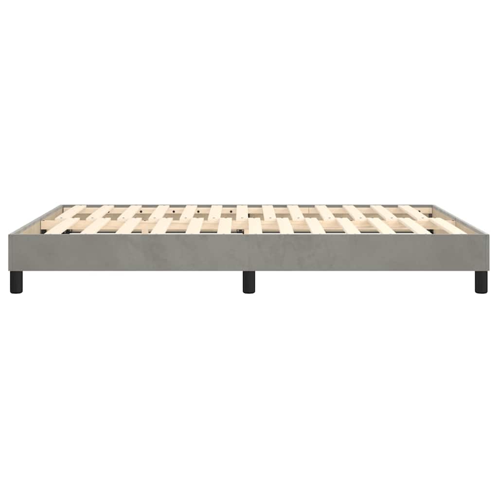 Boxspringbettgestell Hellgrau 140x190 cm Samt