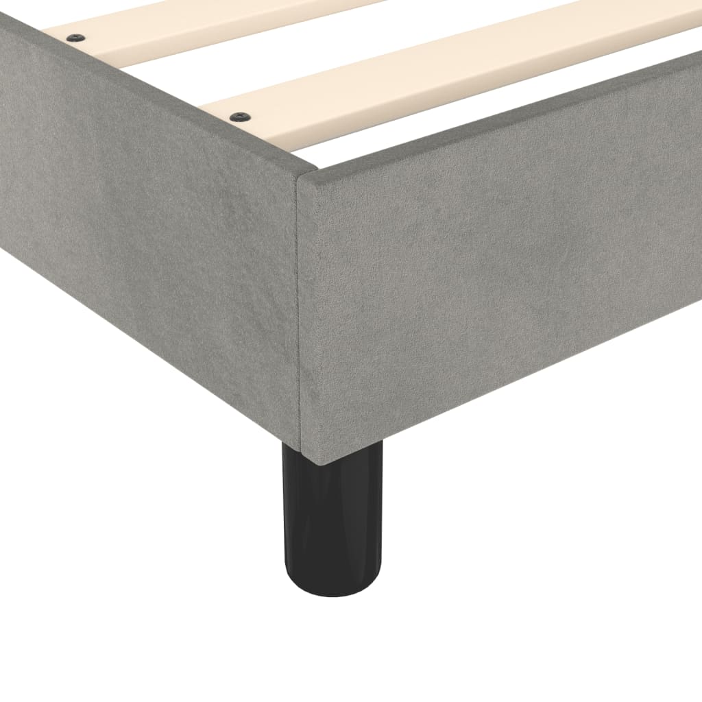 Boxspringbettgestell Hellgrau 140x190 cm Samt