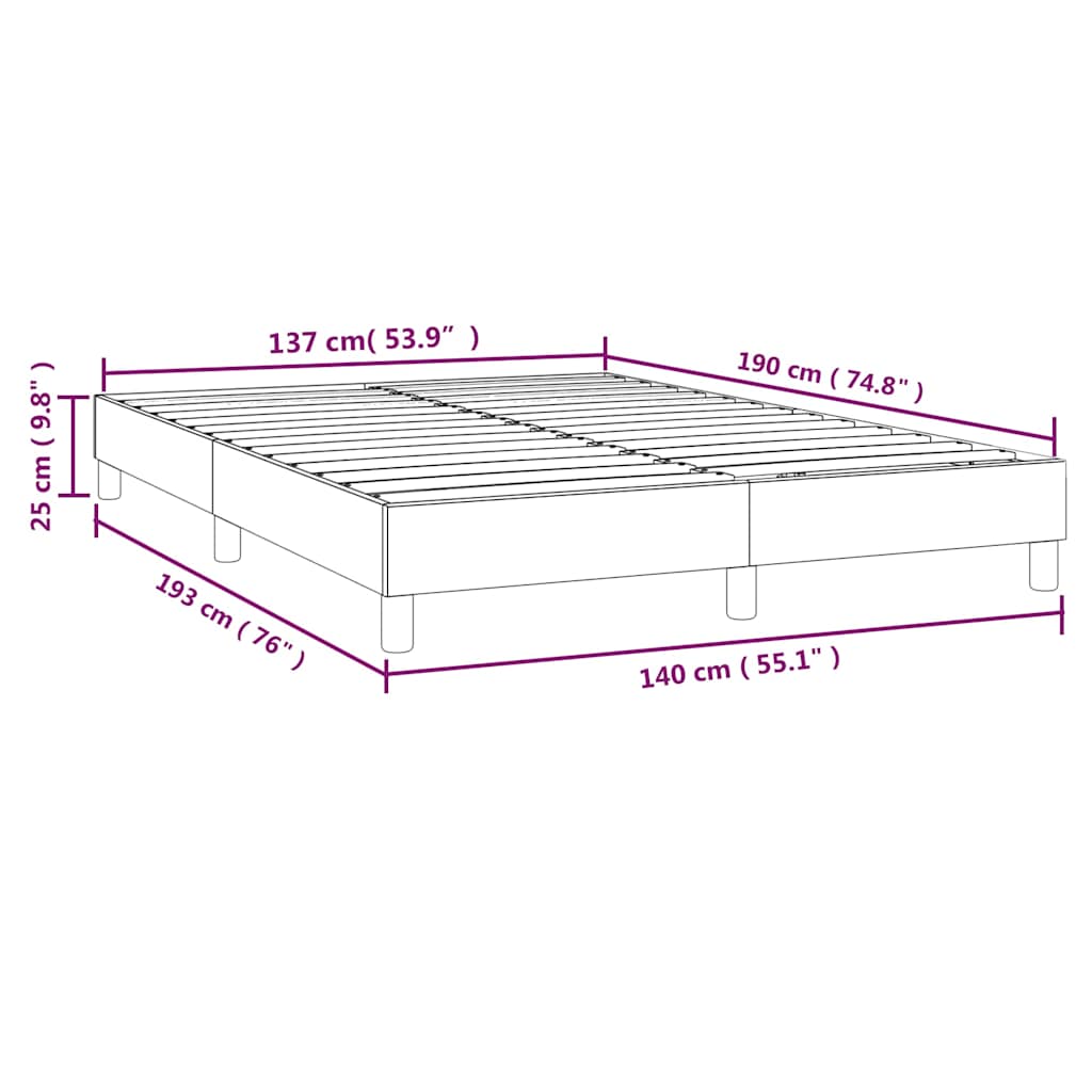 Boxspringbettgestell Hellgrau 140x190 cm Samt