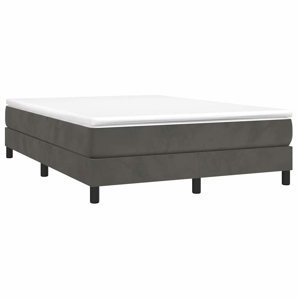 Boxspringbettgestell Dunkelgrau 140x190 cm Samt