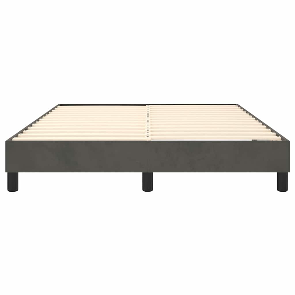 Boxspringbettgestell Dunkelgrau 140x190 cm Samt