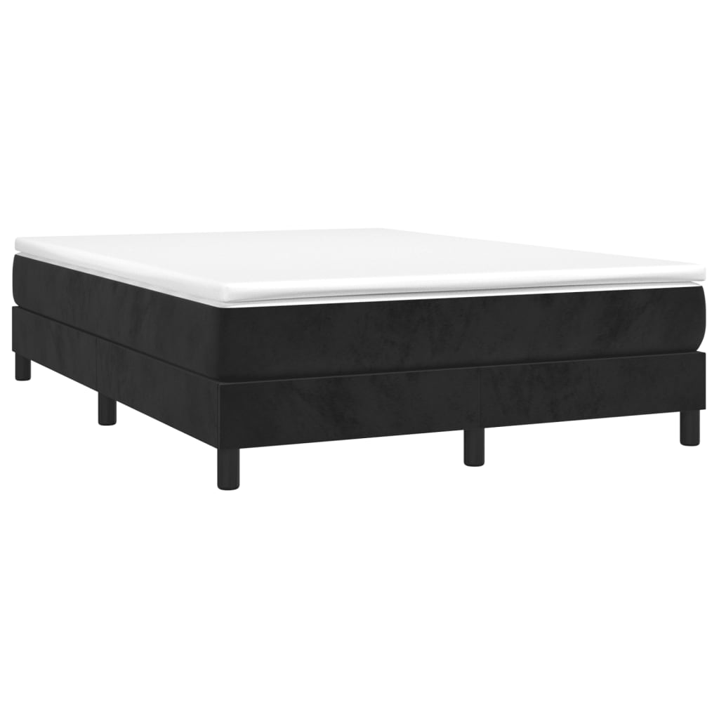 Boxspringbettgestell Schwarz 140x190 cm Samt