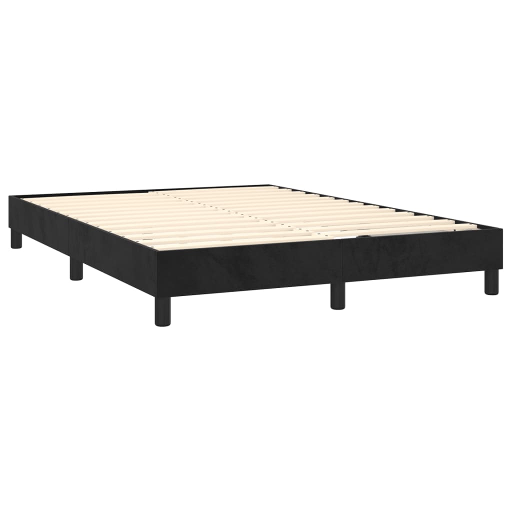 Boxspringbettgestell Schwarz 140x190 cm Samt