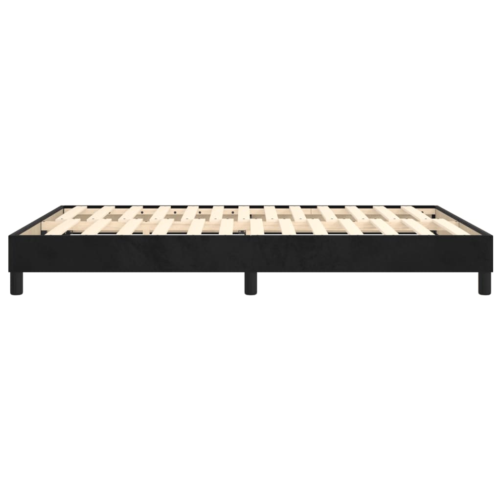 Boxspringbettgestell Schwarz 140x190 cm Samt