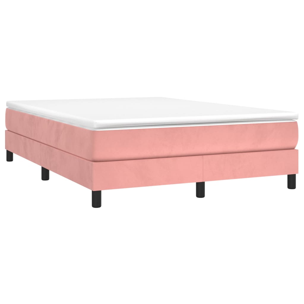 Boxspringbettgestell Rosa 140x190 cm Samt