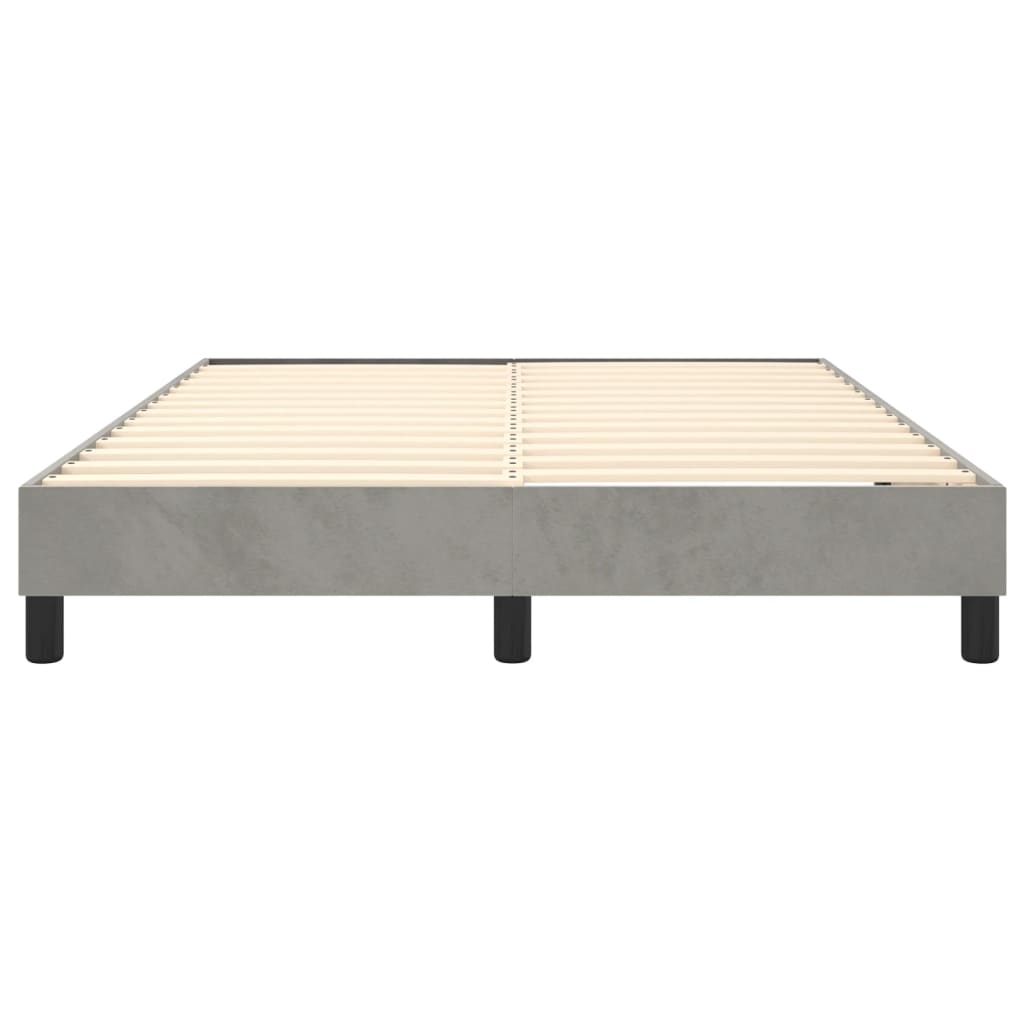 Boxspringbettgestell Hellgrau 140x200 cm Samt