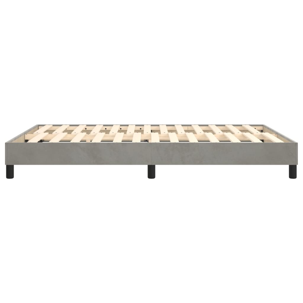 Boxspringbettgestell Hellgrau 140x200 cm Samt