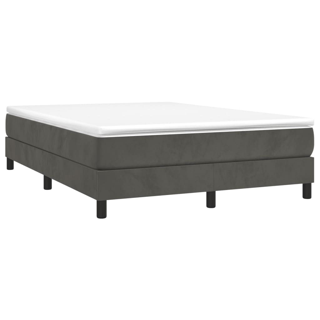 Boxspringbettgestell Dunkelgrau 140x200 cm Samt