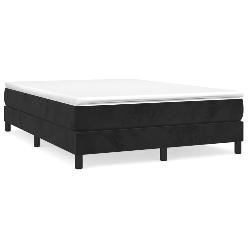 Boxspringbettgestell Schwarz 140x200 cm Samt