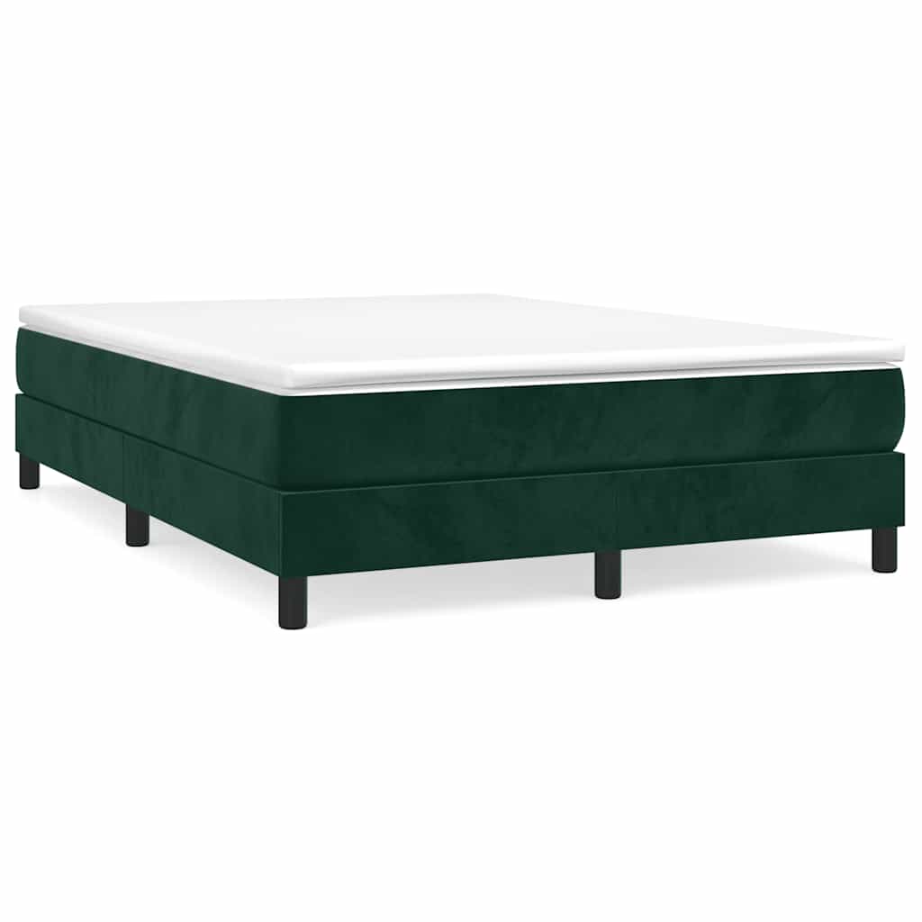 Boxspringbettgestell Dunkelgrün 140x200 cm Samt