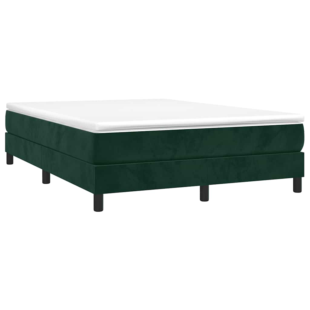 Boxspringbettgestell Dunkelgrün 140x200 cm Samt