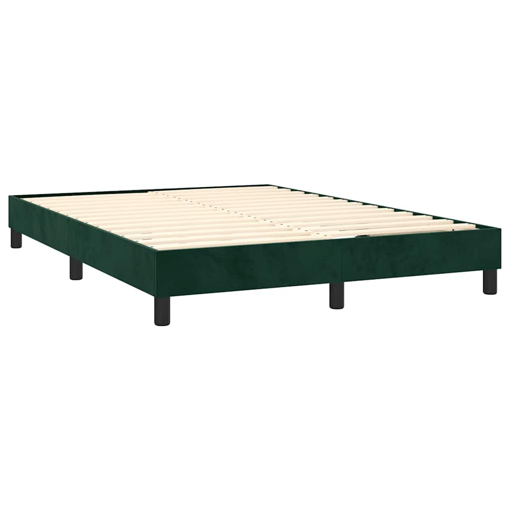 Boxspringbettgestell Dunkelgrün 140x200 cm Samt