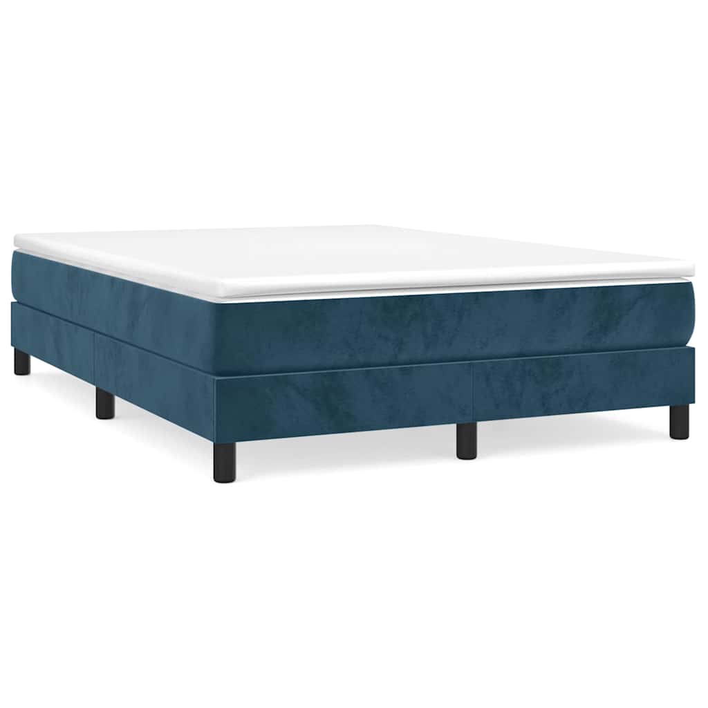 Boxspringbettgestell Dunkelblau 140x200 cm Samt