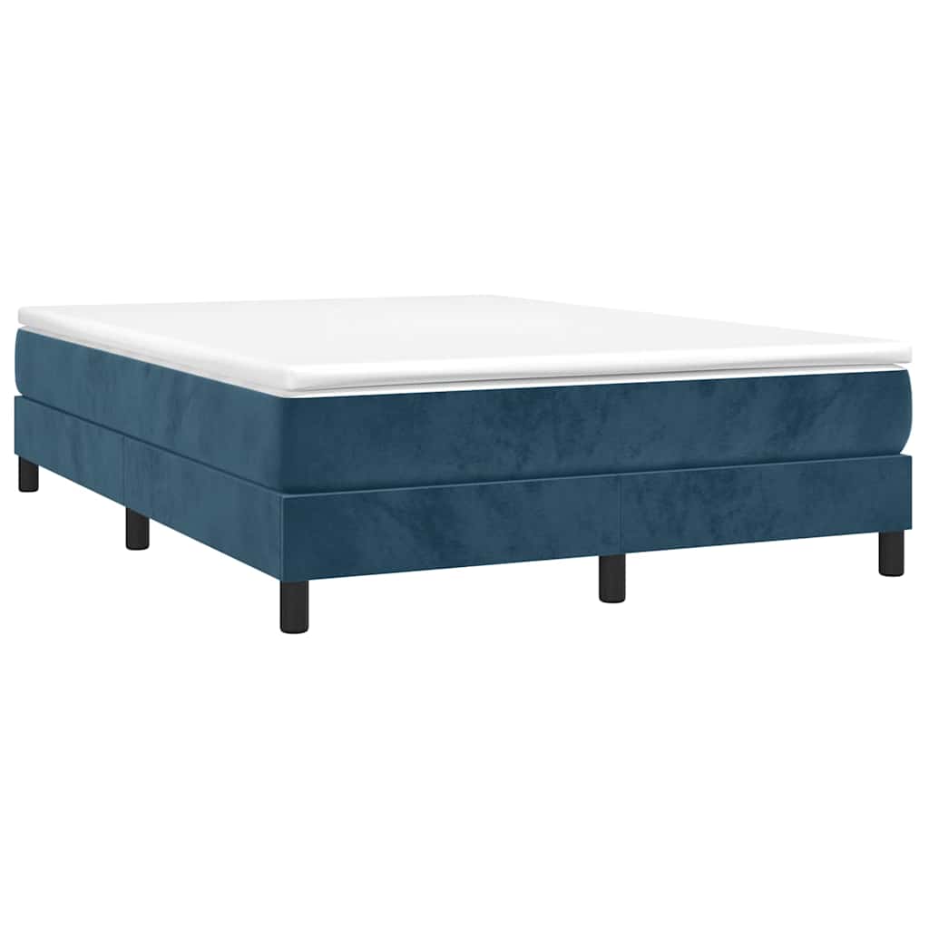 Boxspringbettgestell Dunkelblau 140x200 cm Samt