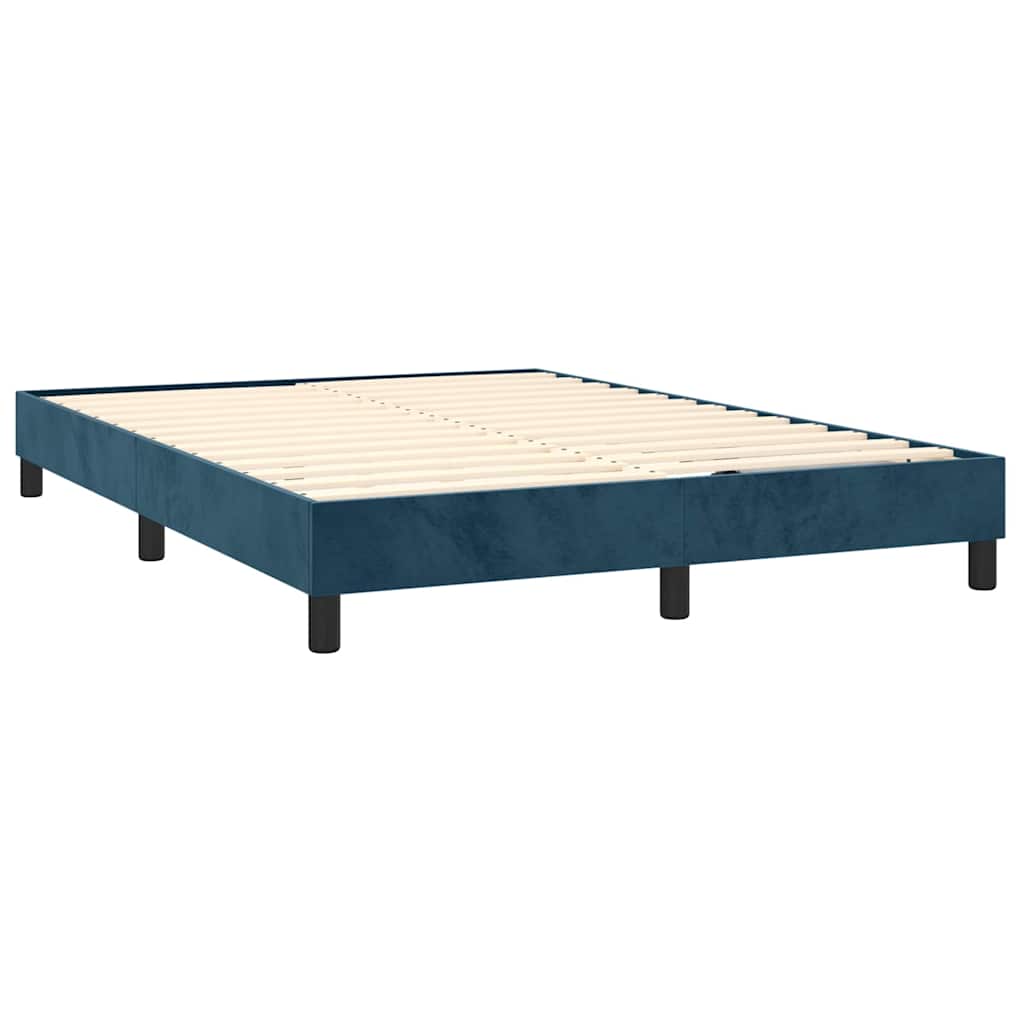 Boxspringbettgestell Dunkelblau 140x200 cm Samt