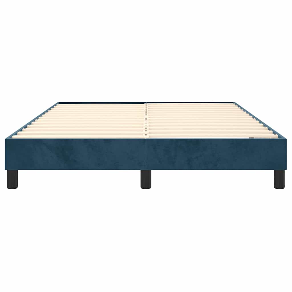 Boxspringbettgestell Dunkelblau 140x200 cm Samt