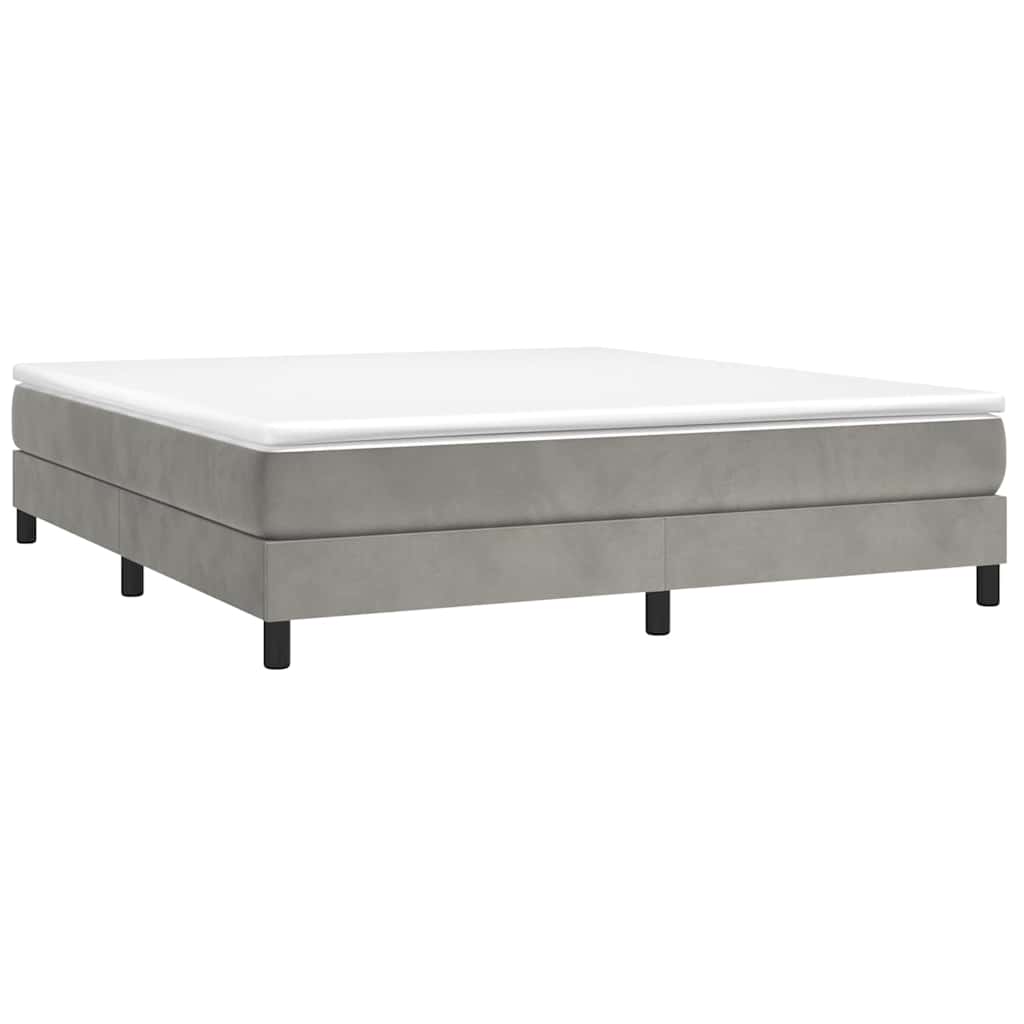 Boxspringbettgestell Hellgrau 160x200 cm Samt