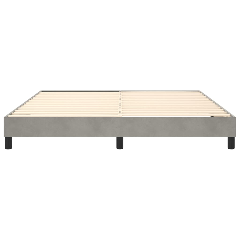 Boxspringbettgestell Hellgrau 160x200 cm Samt