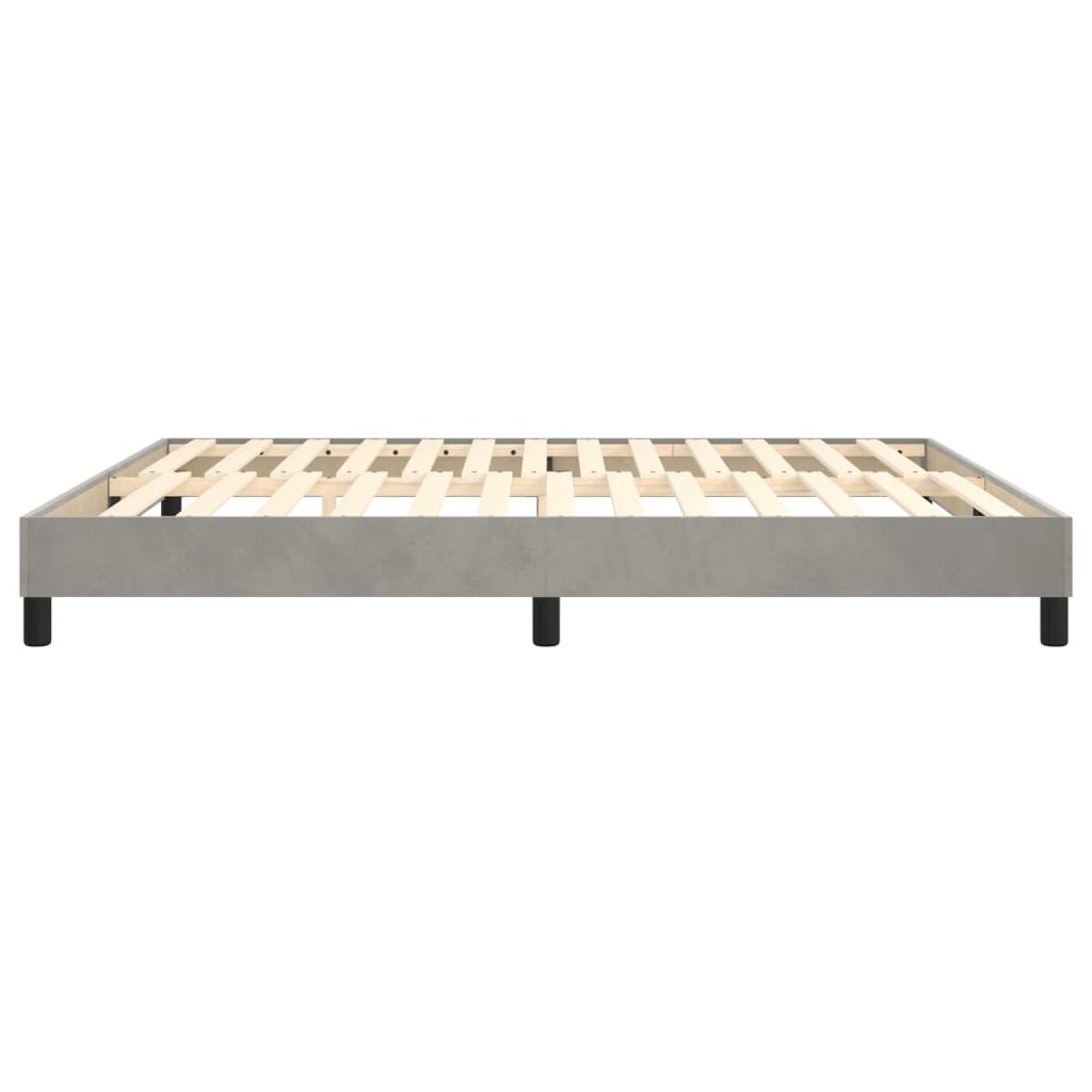 Boxspringbettgestell Hellgrau 160x200 cm Samt