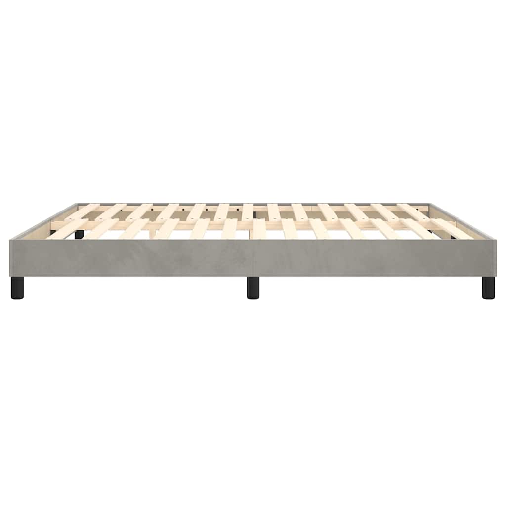 Boxspringbettgestell Hellgrau 160x200 cm Samt