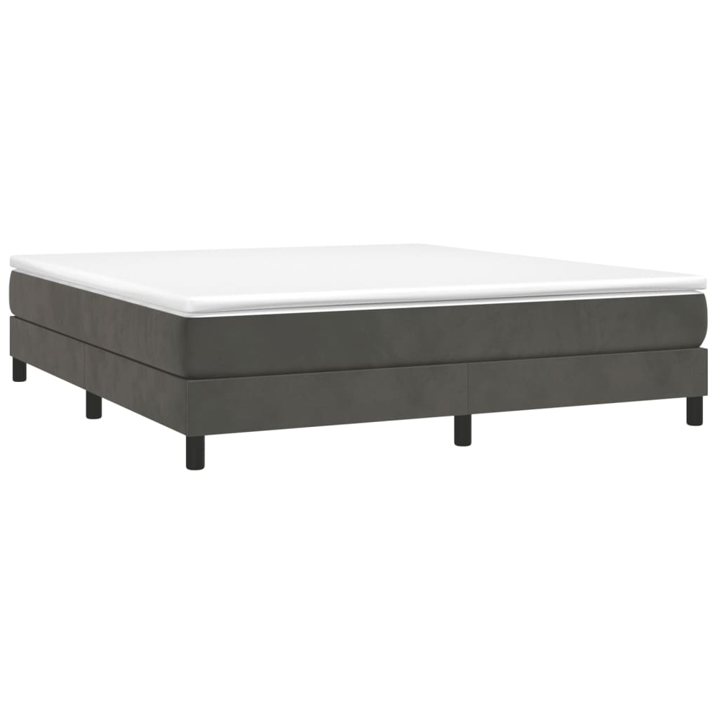 Boxspringbettgestell Dunkelgrau 160x200 cm Samt