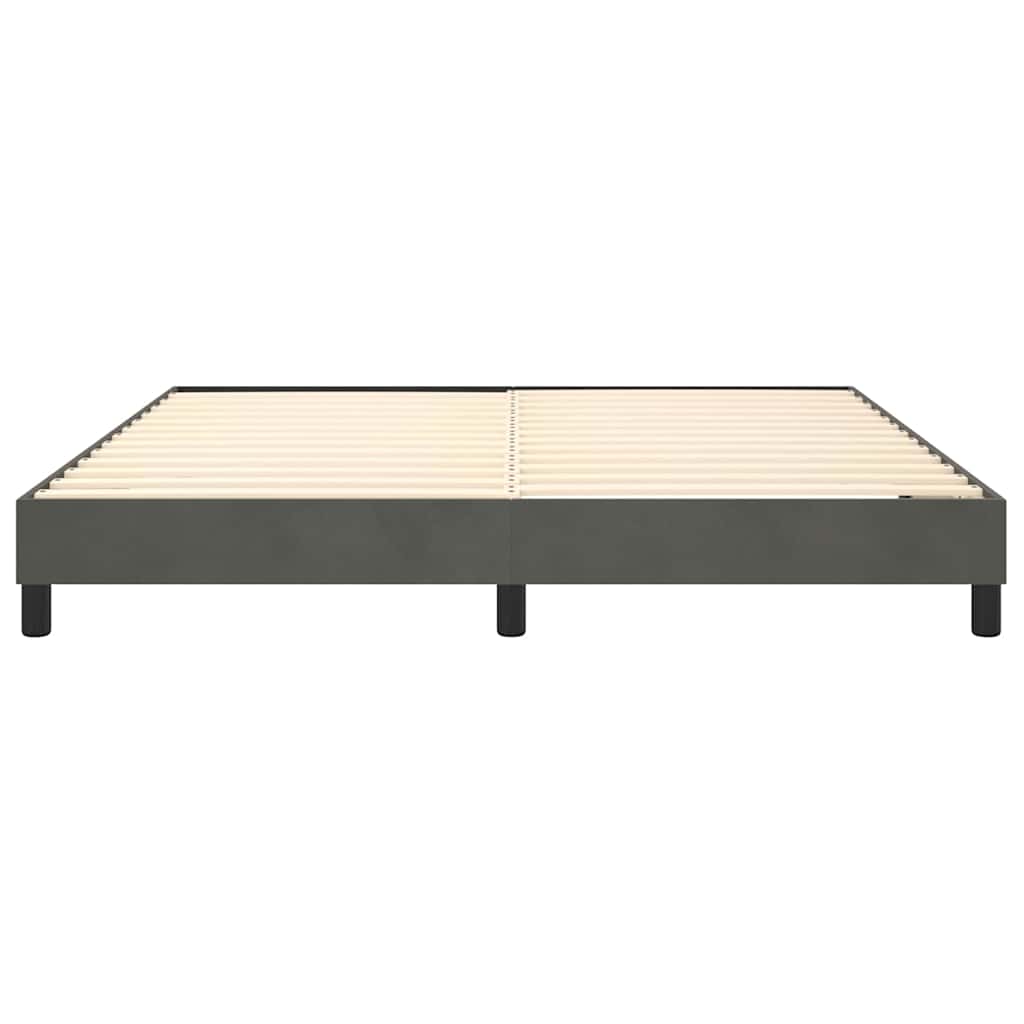 Boxspringbettgestell Dunkelgrau 160x200 cm Samt