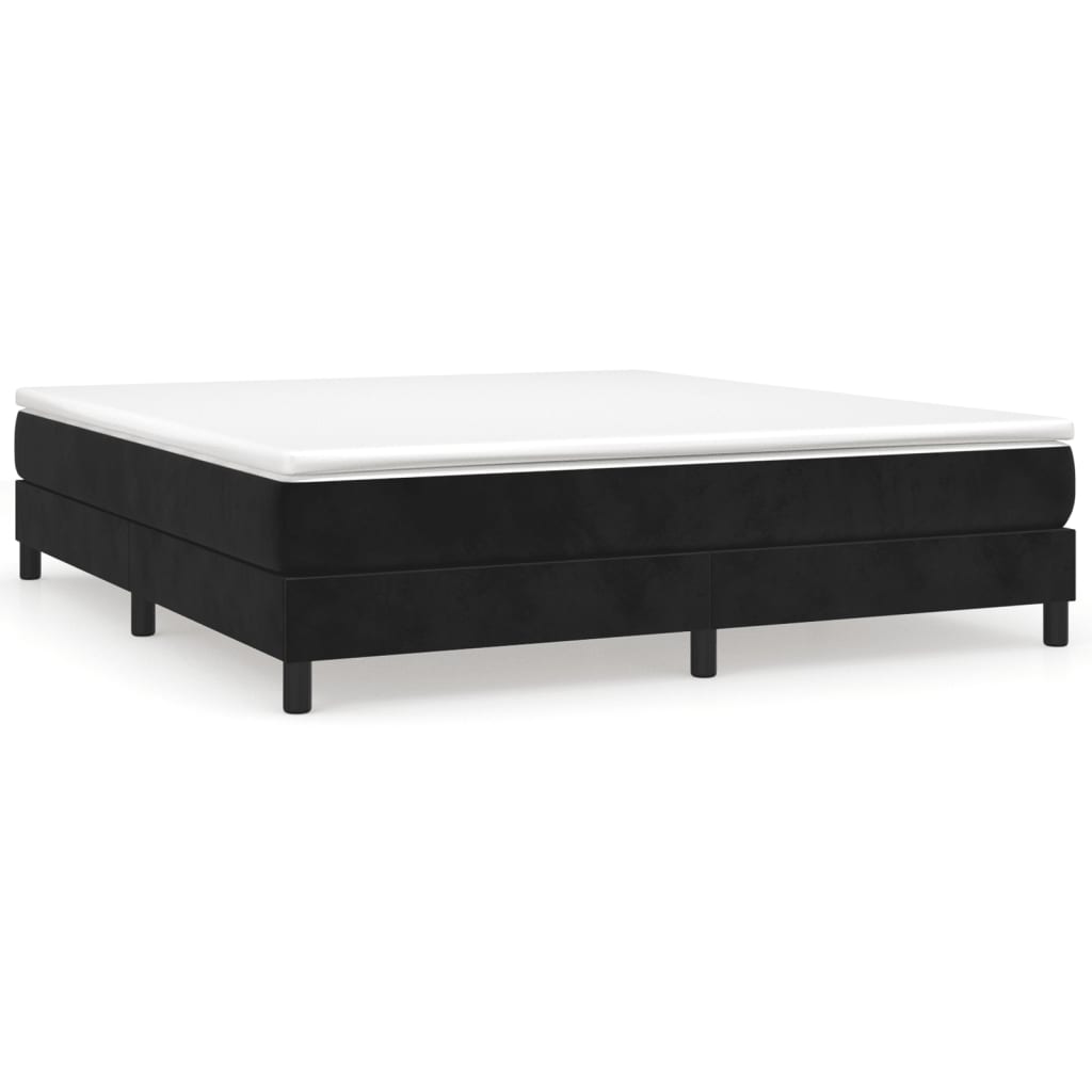 Boxspringbettgestell Schwarz 160x200 cm Samt