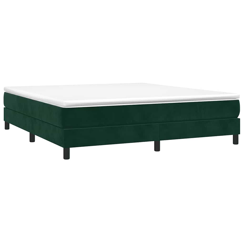 Boxspringbettgestell Dunkelgrün 160x200 cm Samt