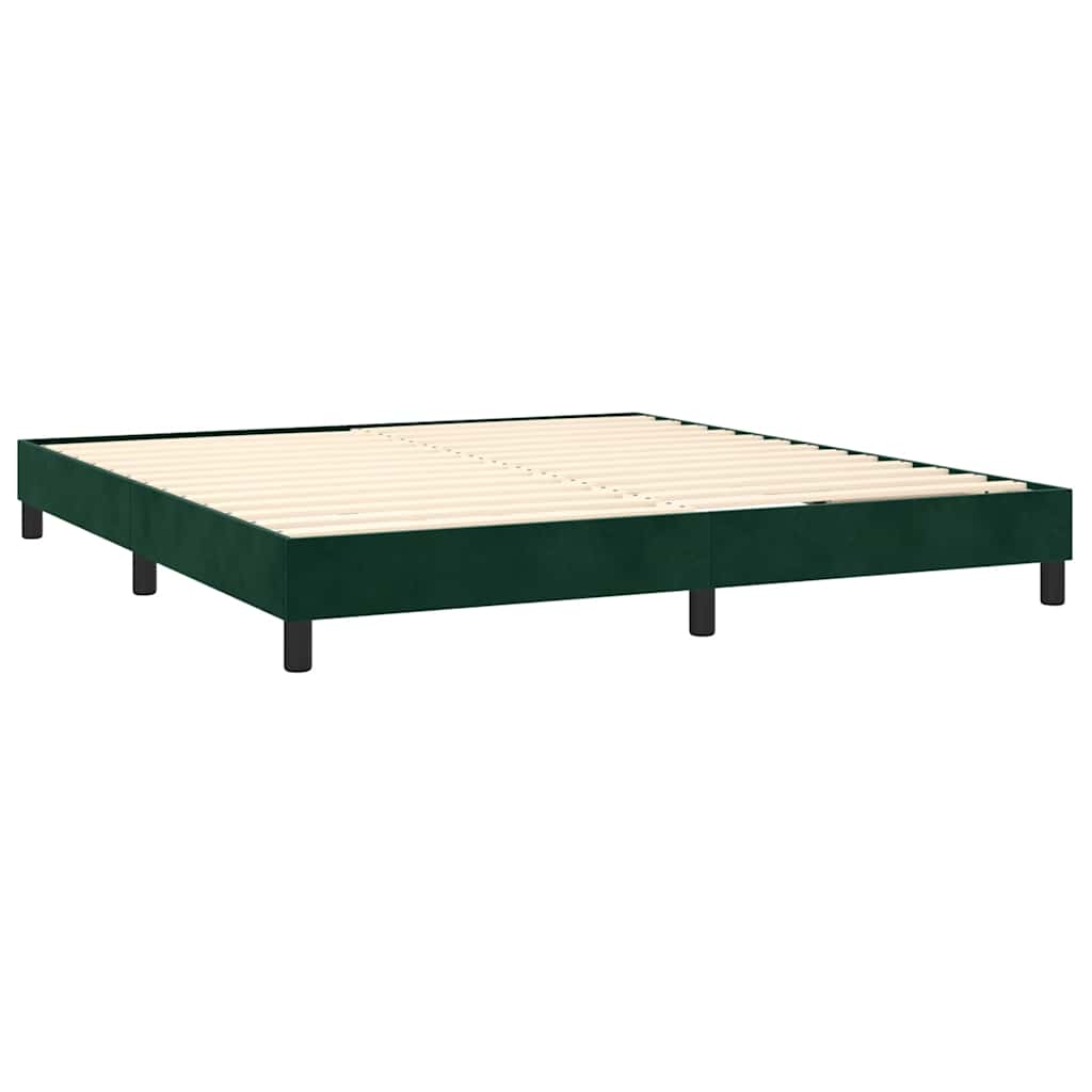 Boxspringbettgestell Dunkelgrün 160x200 cm Samt