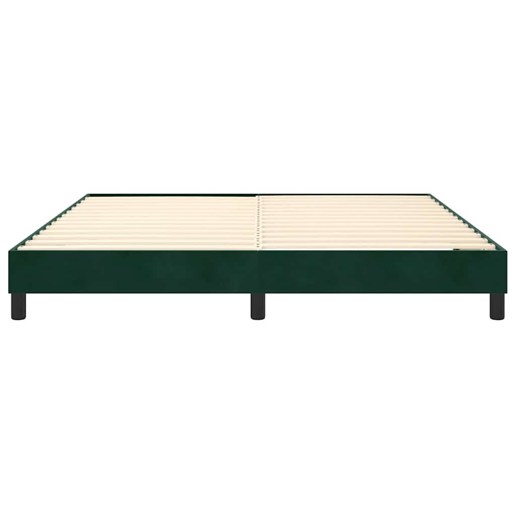 Boxspringbettgestell Dunkelgrün 160x200 cm Samt