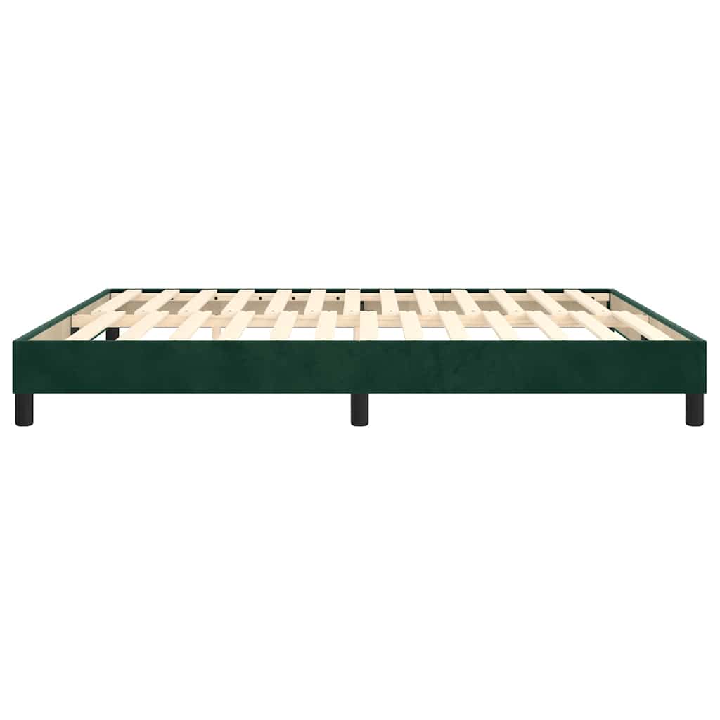 Boxspringbettgestell Dunkelgrün 160x200 cm Samt