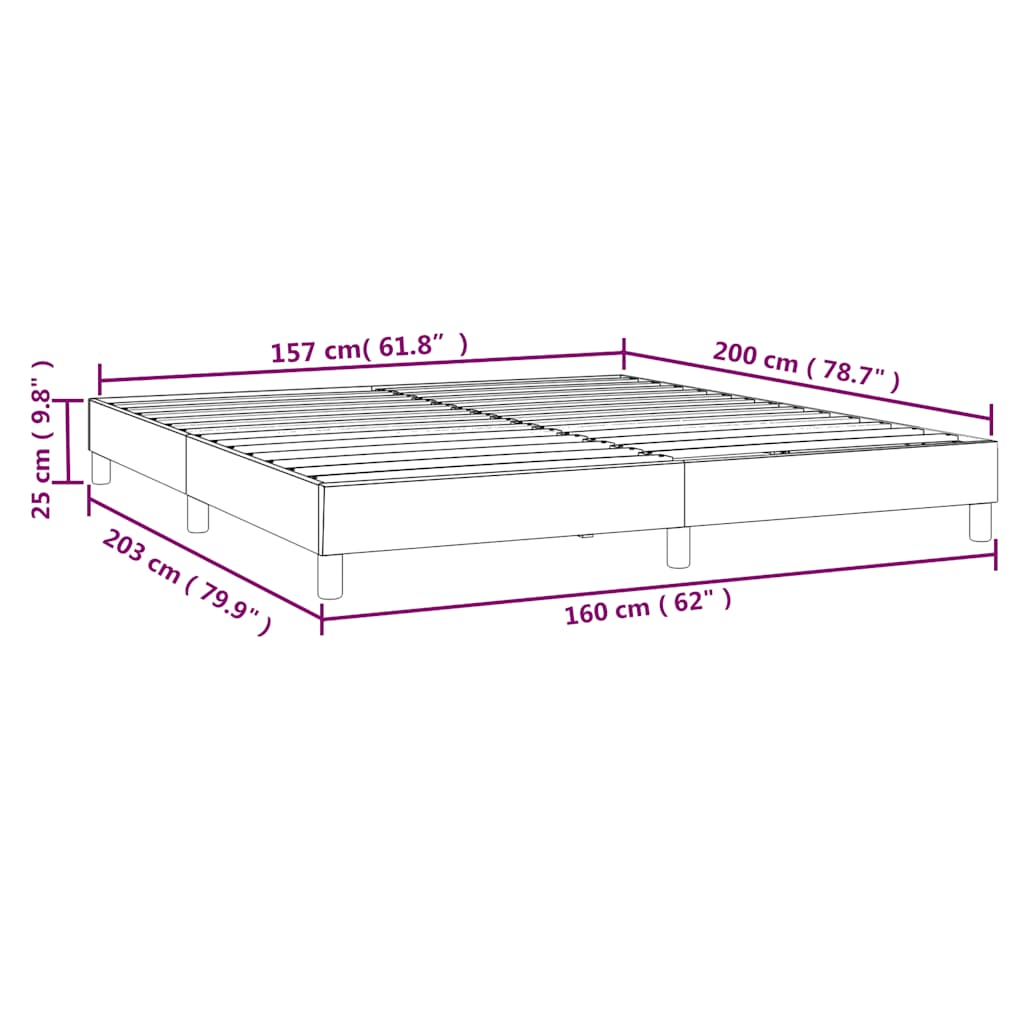 Boxspringbettgestell Dunkelgrün 160x200 cm Samt