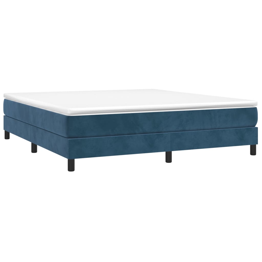 Boxspringbettgestell Dunkelblau 160x200 cm Samt