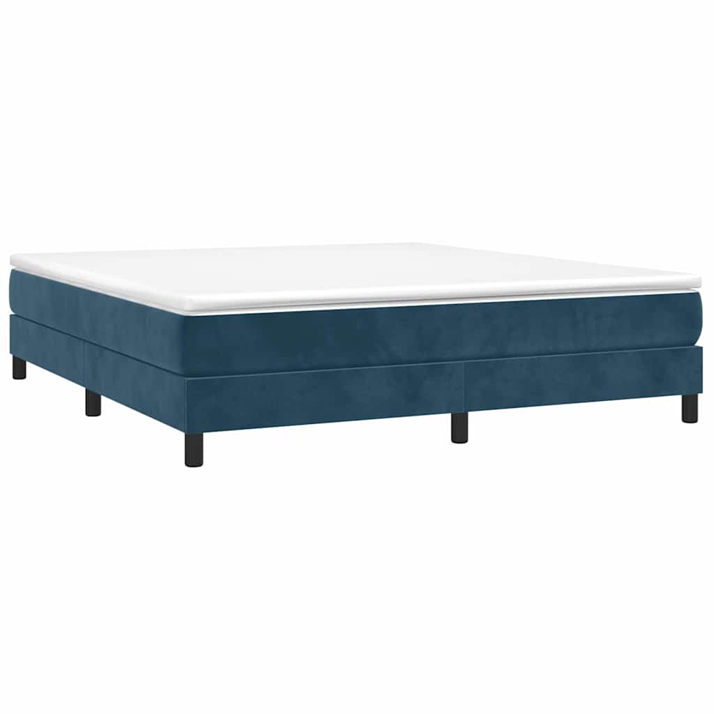 Boxspringbettgestell Dunkelblau 160x200 cm Samt