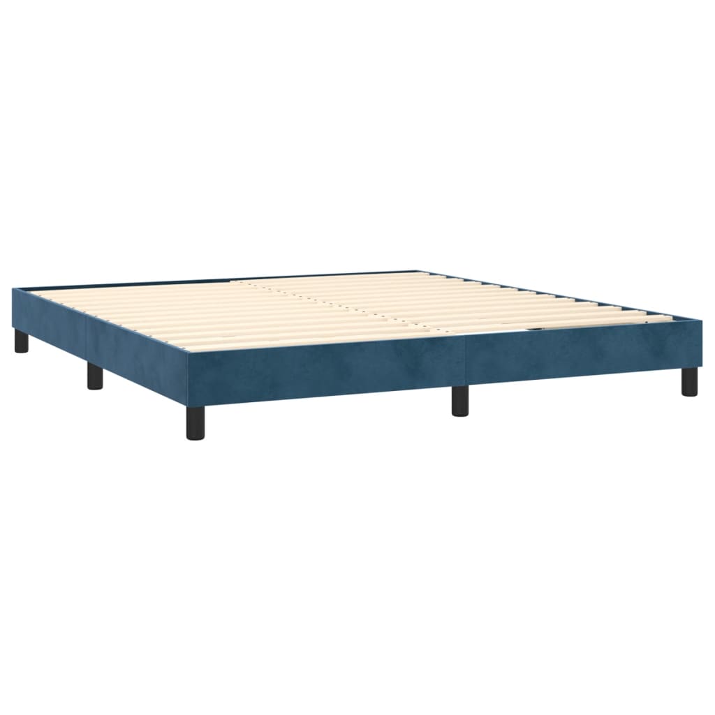 Boxspringbettgestell Dunkelblau 160x200 cm Samt