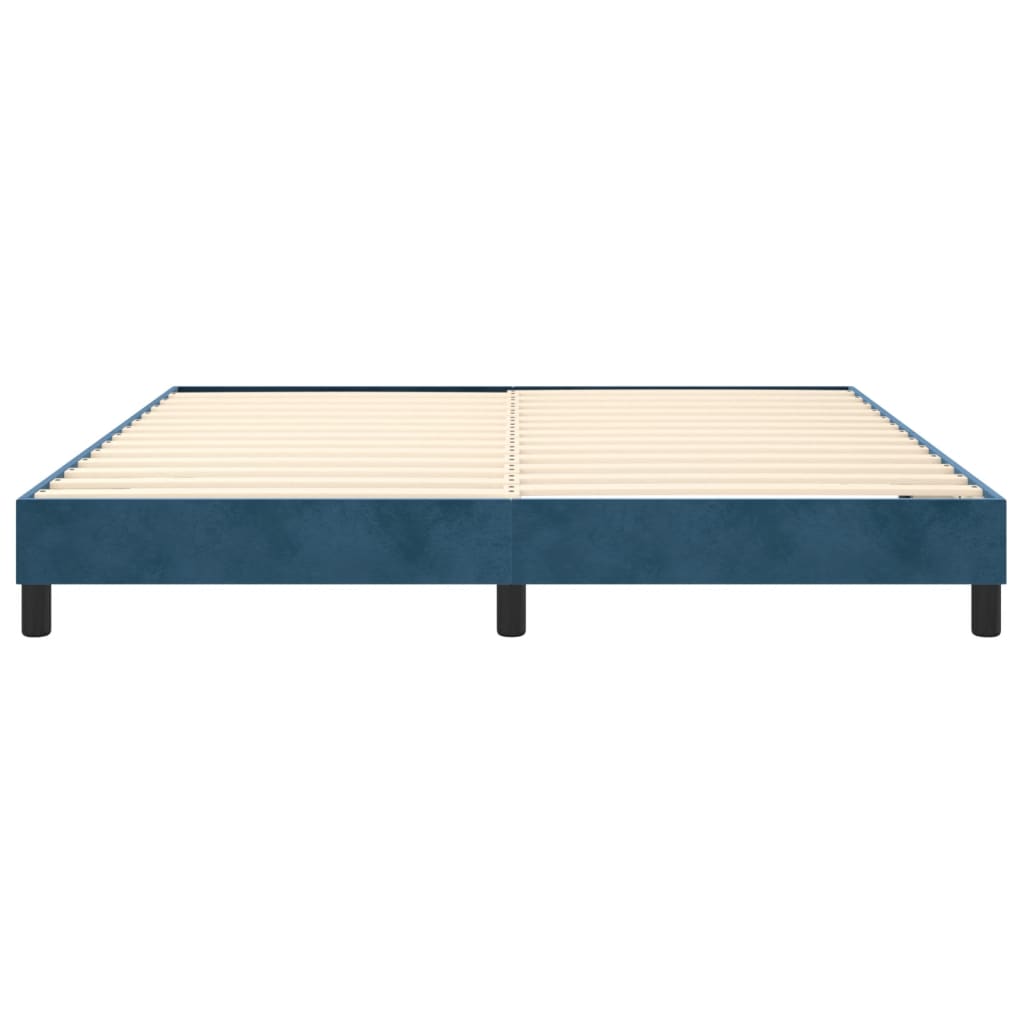 Boxspringbettgestell Dunkelblau 160x200 cm Samt
