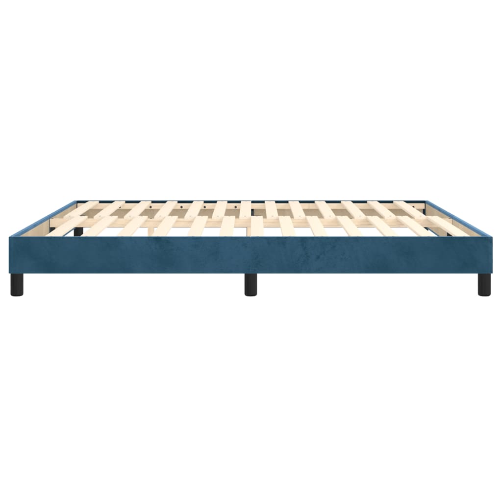 Boxspringbettgestell Dunkelblau 160x200 cm Samt