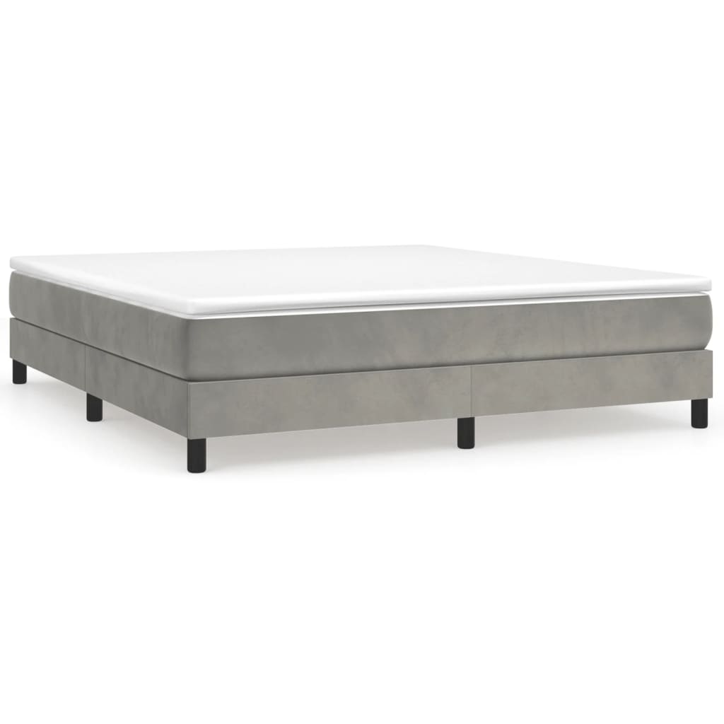 Boxspringbettgestell Hellgrau 180x200 cm Samt